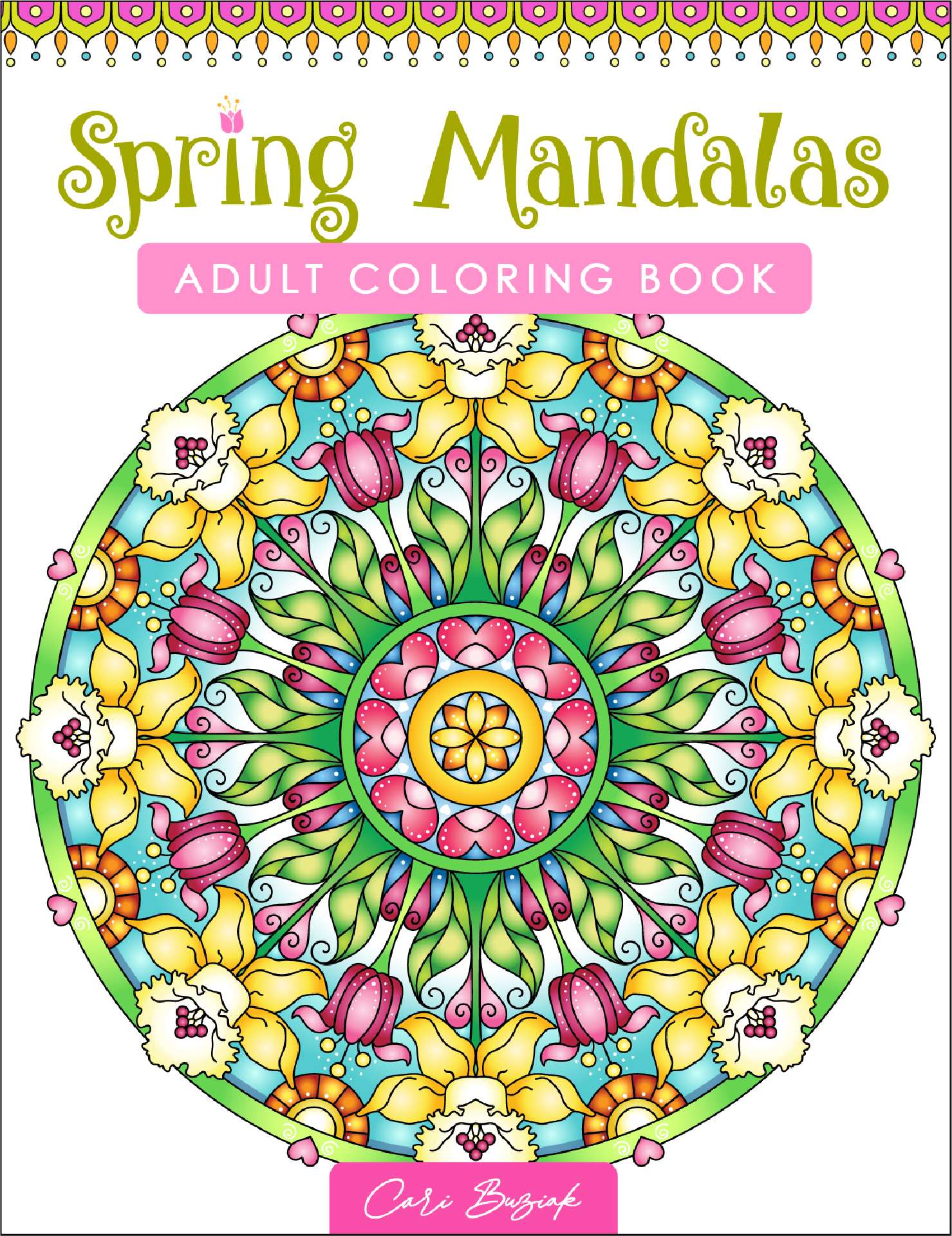 Spring Mandalas adult coloring book