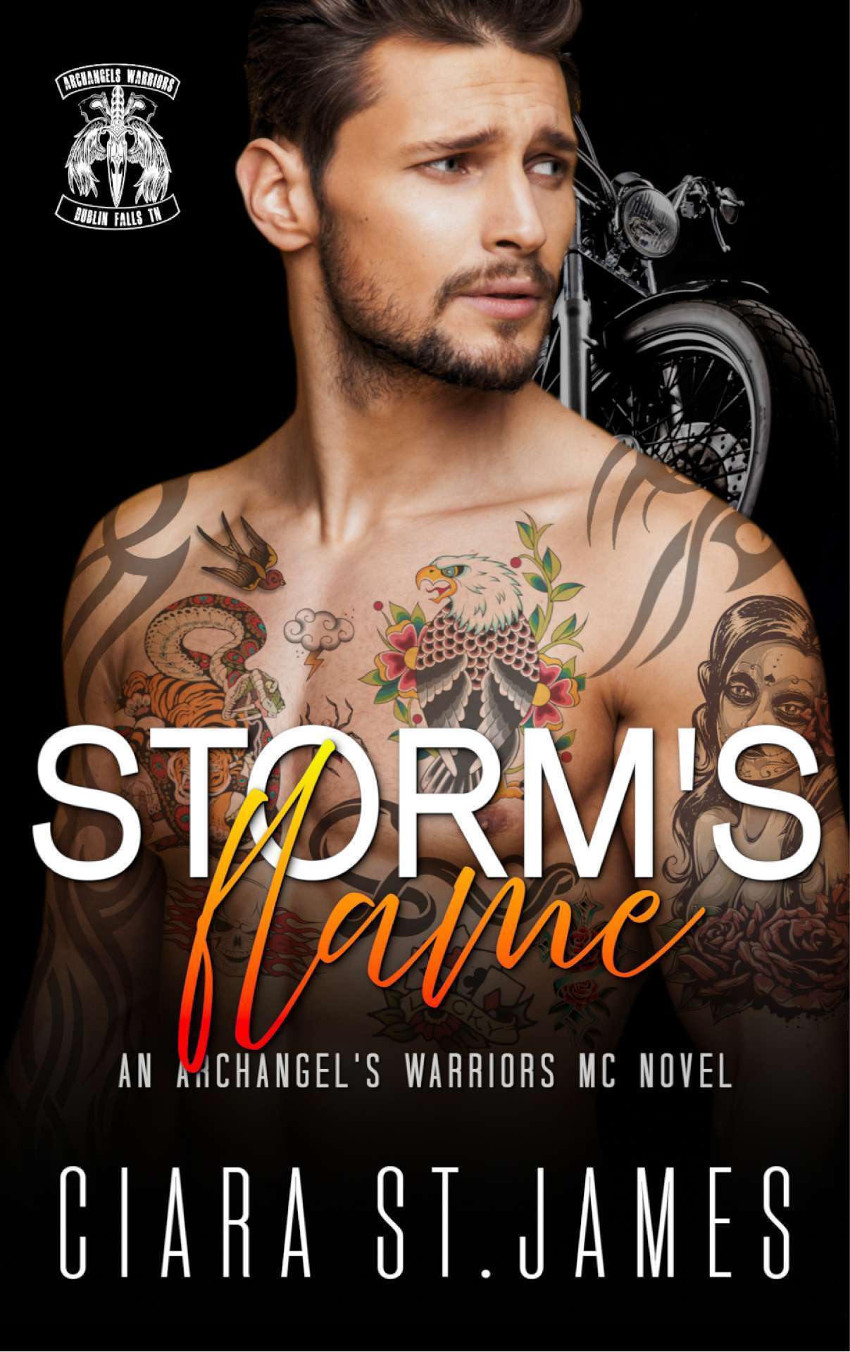 Ciara St James - Storm's Flame - Dublin Falls Archangel's Warriors MC 12